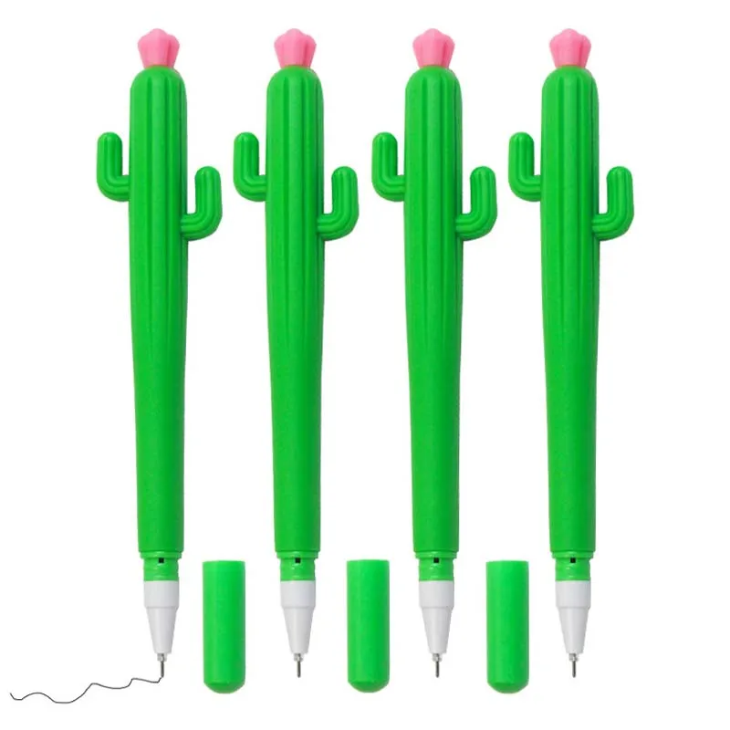 

2 Pcs 0.5MM Black Ink Cartoon Cactus Gel Pens Creative Cute Plant Stationery Students Exam Writing Tools School Office Supplies