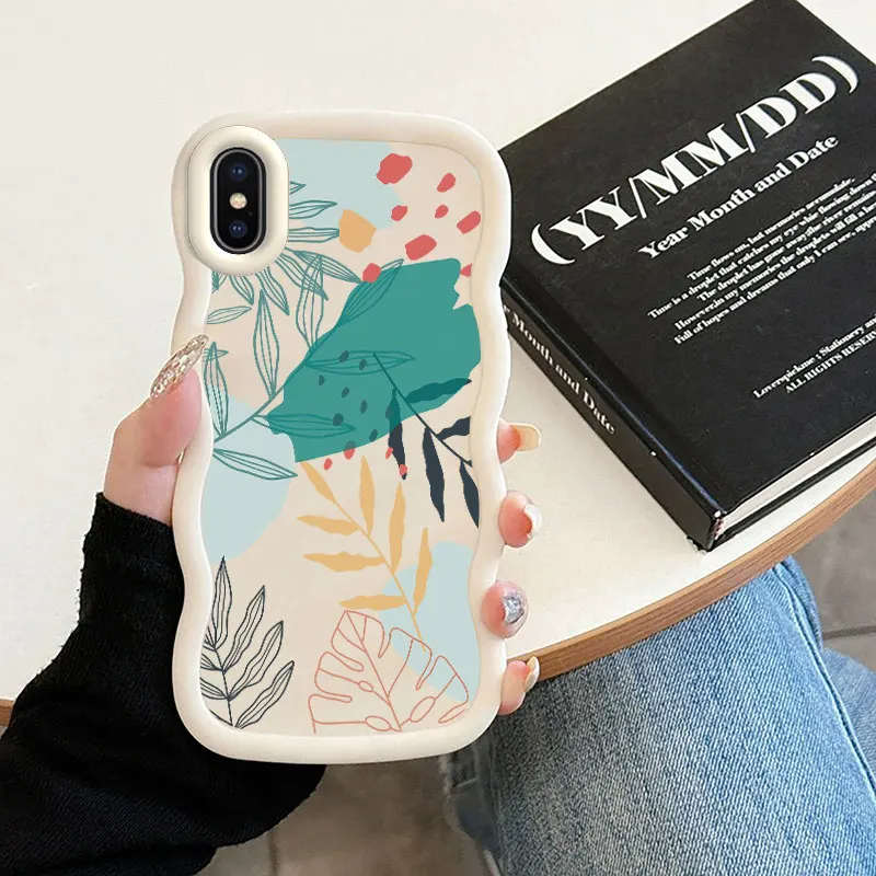 Чехол для телефона с зелеными листьями Macalong iPhone 7 8 PLUS SE 2020 2022 X XS MAX мягкий чехол
