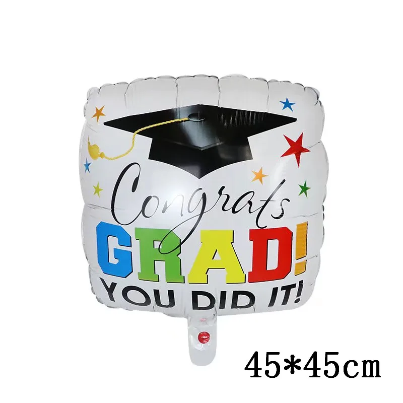 10pcs 18inch Congrats Grad Helium Balloons Back To School Graduation Foil Balloon Birthday Party Decoration Globos Supplies images - 6