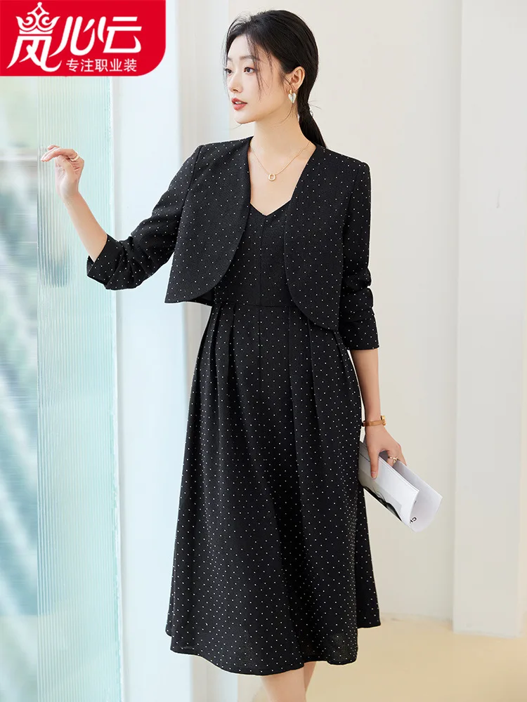 Новинка Весна 2024 французский жилет в стиле ретро приталенное элегантное черное