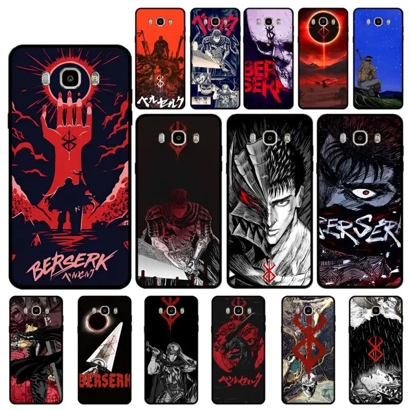 

Anime Berserk Guts Phone Case for Samsung J 4 5 6 7 8 prime plus 2018 2017 2016 J7 core