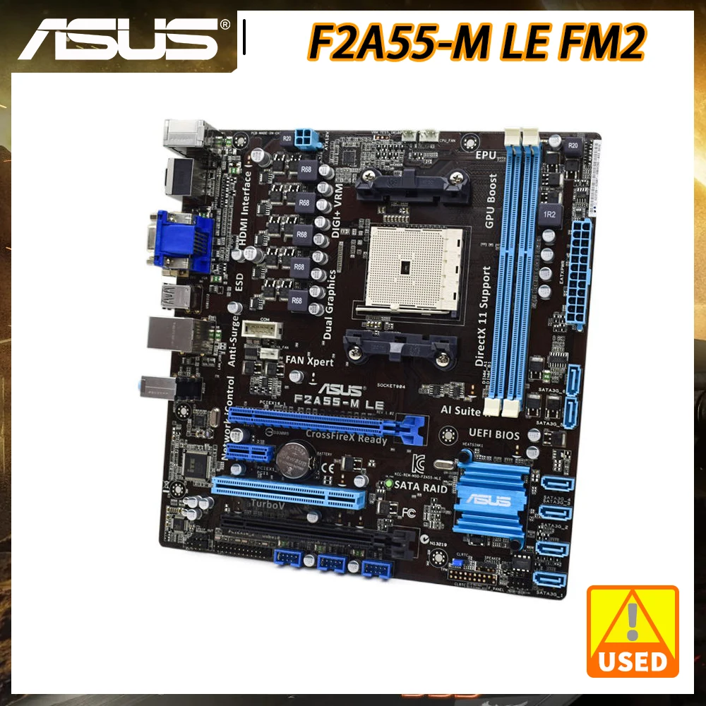 

ASUS F2A55-M LE FM2 Motherboard Motherboard DDR3 2400 (overclocking) Support AMD A55M A55 A10/A8/A6/A4 Cpus HDMI PCI-E X16
