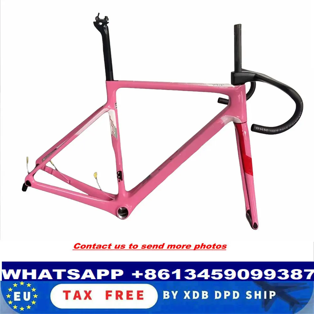 Новая карбоновая рама велосипеда V4RS T1100 шоссейного дисковый тормоз с рулем 20