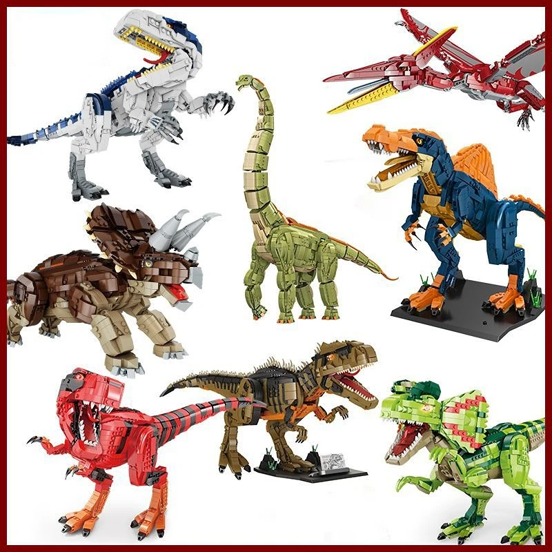 

Jurassic Park Dinosaur World Building Blocks Tyrannosaurus Rex Brachiosaurus MOC Bricks Set Boy Toys Children Christmas Gifts