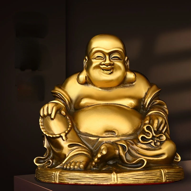 

Maitreya Будда украшения полностью медный Бодхисаттва горшок живот Смеющийся Будда домашний офис автомобиль маленькое украшение