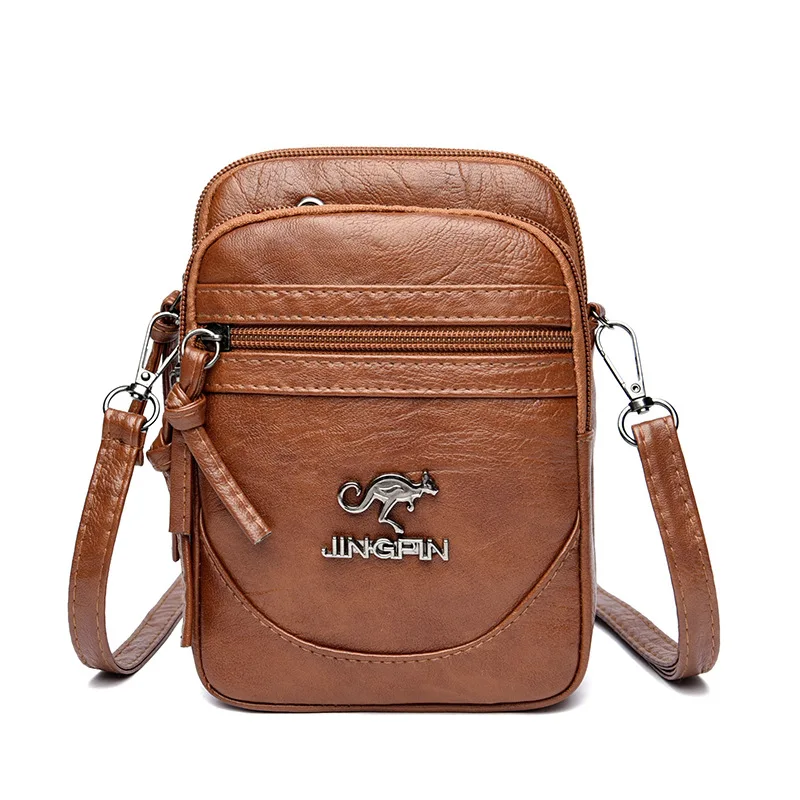 

Однотонная Вертикальная квадратная женская сумка через плечо из искусственной кожи, новый кошелек для монет, элегантная многофункциональн...