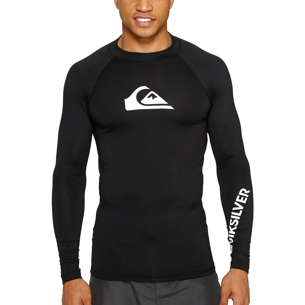 2023 Men Long Sleeve Surf Swimsuit Swimming T-shirt Beach UV Protection Swimwear Rash Guard Surfing Diving Swimsuit Tights Shirt