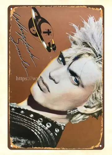 Крышка альбома Билли идол уайплаша улыбка металлическая Оловянная вывеска