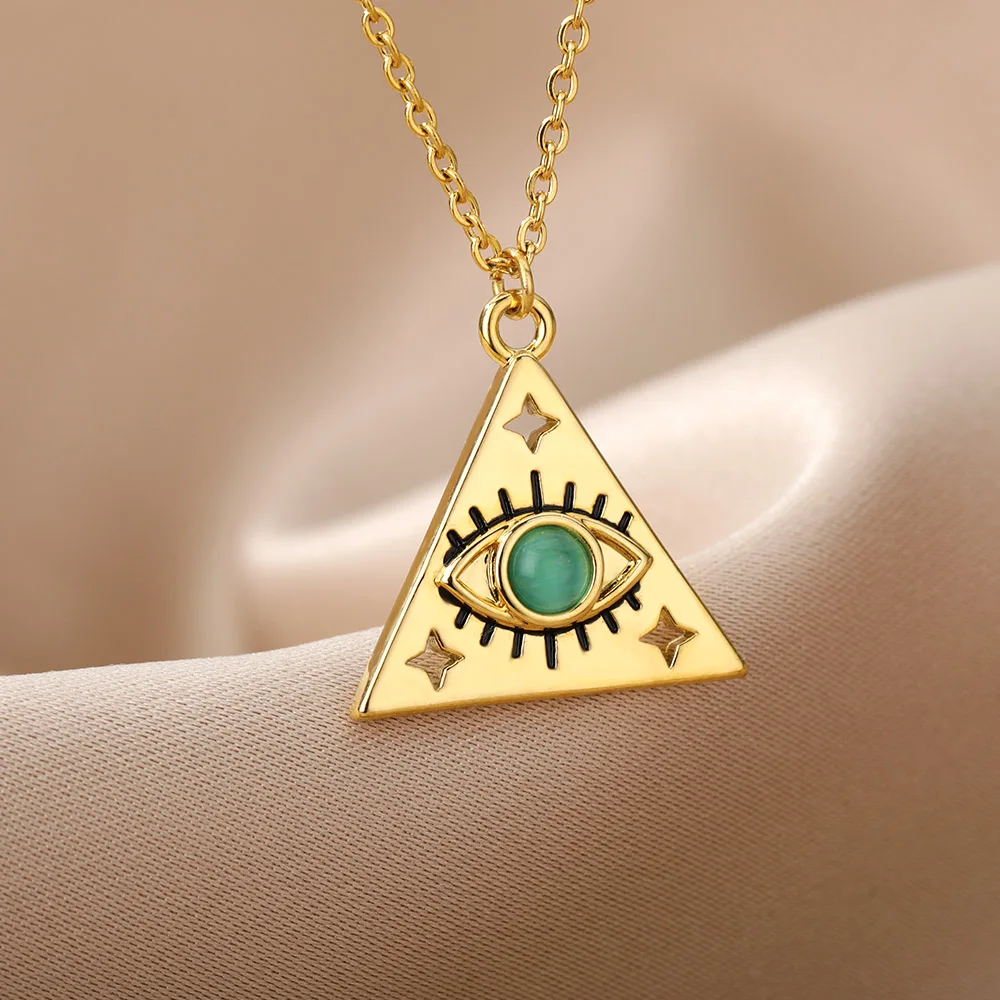 

Bohemian Vintage Turkish Evil Eye Pendant Necklace Fashion Clavicle Chain Statement Long Necklace Women Jewelry Femme Collares