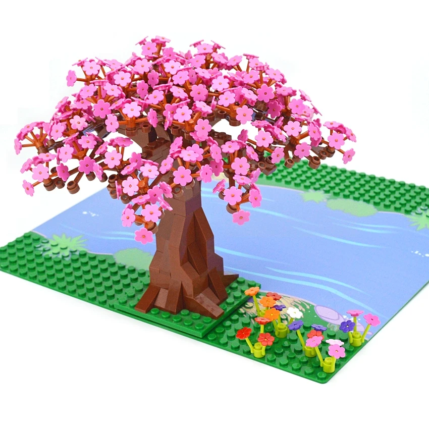 Tree Green Bush DIY Building Blocks Flower Grass Plants Garden Compatible City MOC Accessories Parts | Игрушки и хобби