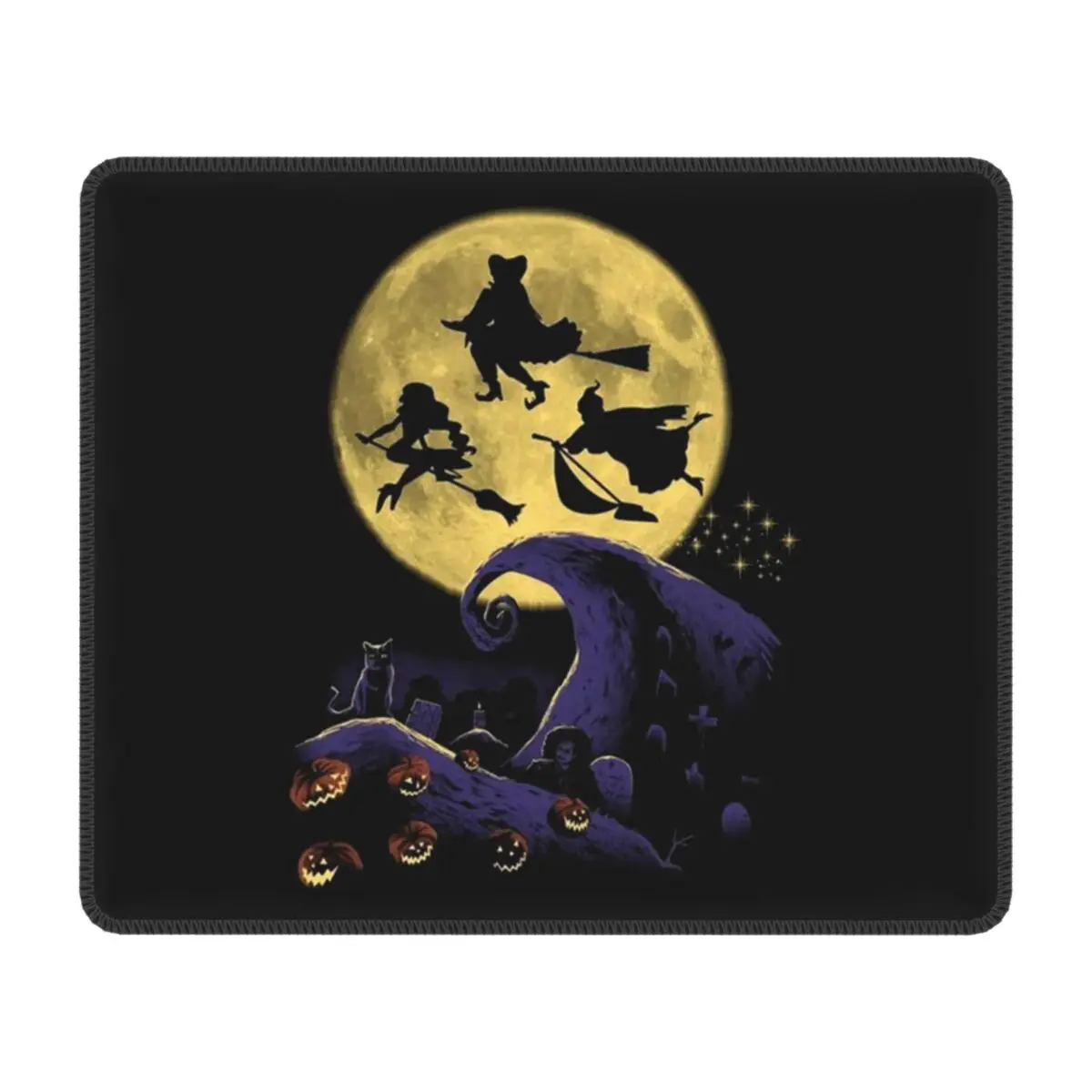 Пользовательский Коврик для мыши Witch Хэллоуин Hocus Pocus с фиксирующей кромкой