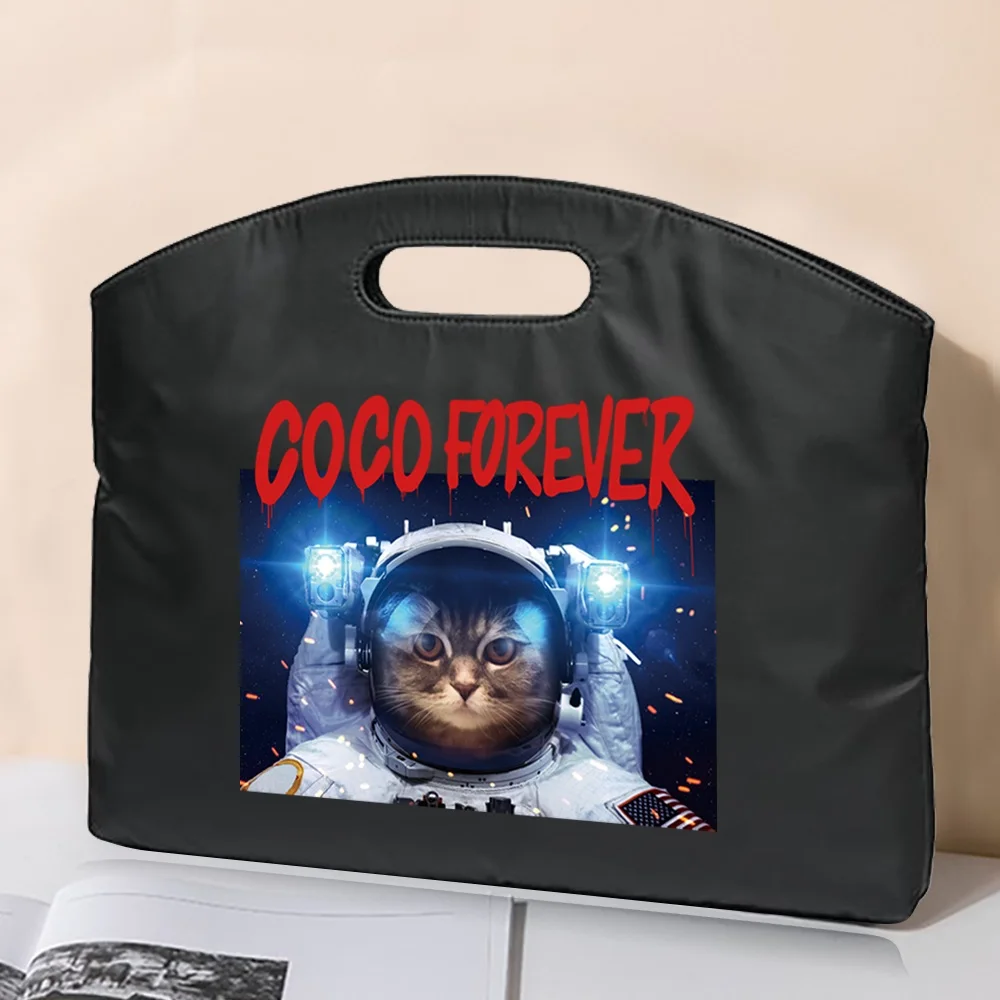 Fashion Briefcase Laptop Unisex Astronaut Series Print Handbag Business Portfolio for Document File Bag Conference Tablet Bag