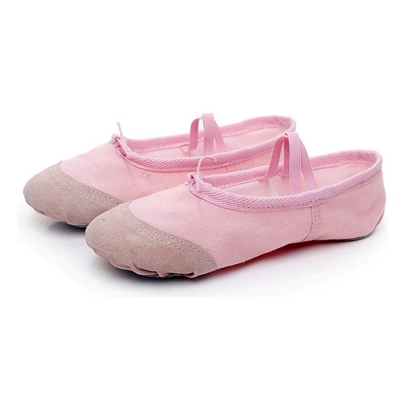 

Yoga Gym Flat Slippers White Pink White Black Canvas Ballet Dance Shoes for Girls Children Women