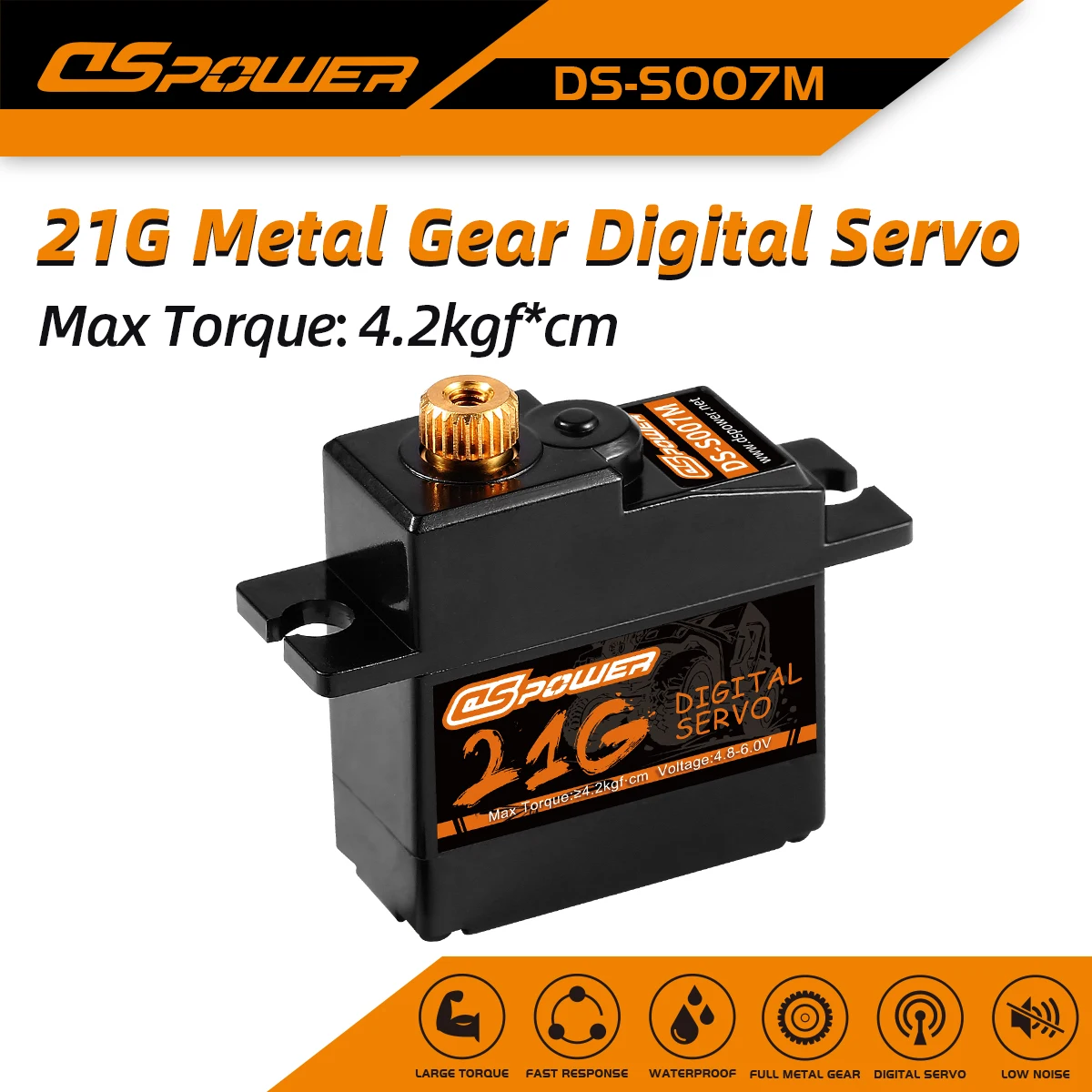 DSpower 21g металлическая Шестерня мини сервопривод 4 2 кг 17 г для 1:18 1:16