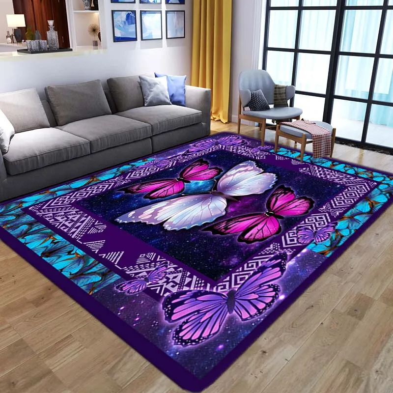 

Bohemian style psychedelic butterfly pattern art mats door mats anti-slip mats carpets bedroom living room home decoration