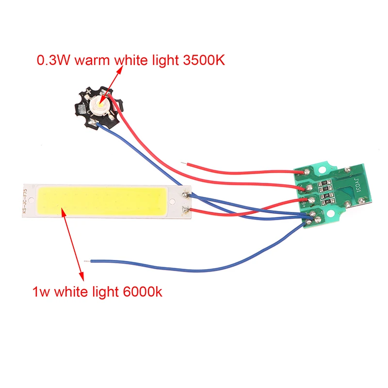 Dual LED Light Board Desk Lamp Flashlight Driver Circuit DIY Accessories DC3.7V-5V