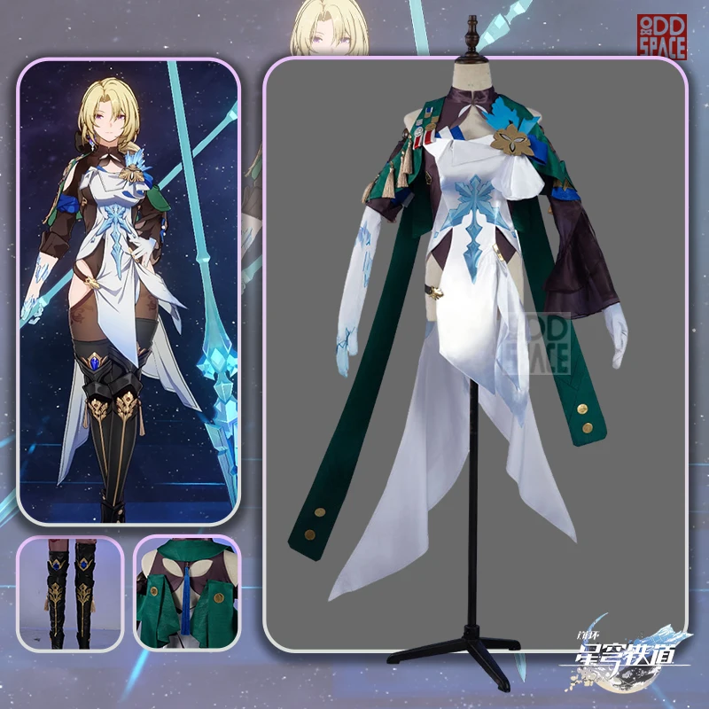 

Костюм для косплея Cocolia Rand Game Honkai Star Rail, платье для косплея, галстук-бабочка, серьги, перчатки, леггинсы, Униформа, костюм для Хэллоуина