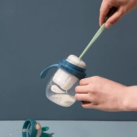 hot sale cleaning brush home long handle thermos glass cup brush replaceable sponge cup washing brush milk bottle brush