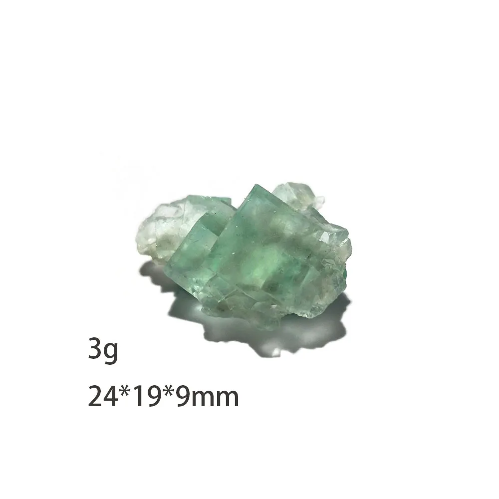 

3g C2-3B Natural Green Fluorite Mineral Crystal Specimen From Xianghualin Hunan Province China Free Shipping