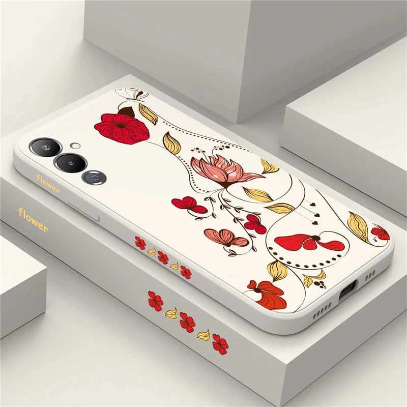 Pova 4 цвета Цветы Рисунок планшетов для Infinix Tecno Spark 7 10 7T 6 GO Camon 15 16 Pro Power NEO