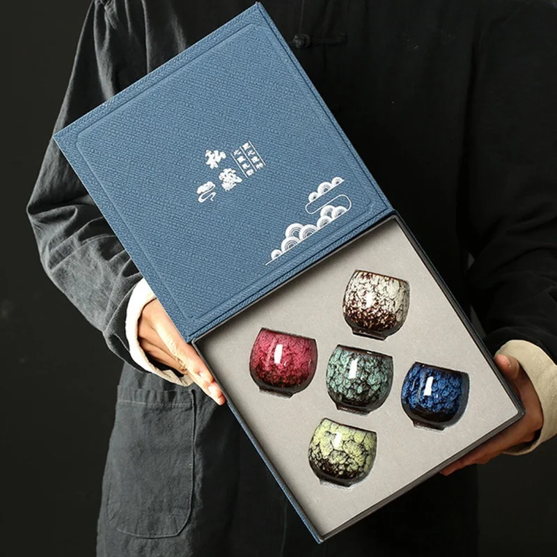 

5 шт./набор, керамические чашки для чая, 110 мл