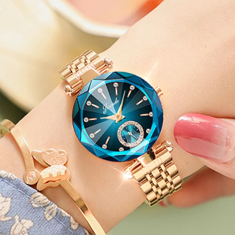 Women Watches Gold Luxury Brand Diamond Quartz Ladies Wrist Watches Stainless steel Clock Female Watch relogio feminino 2022