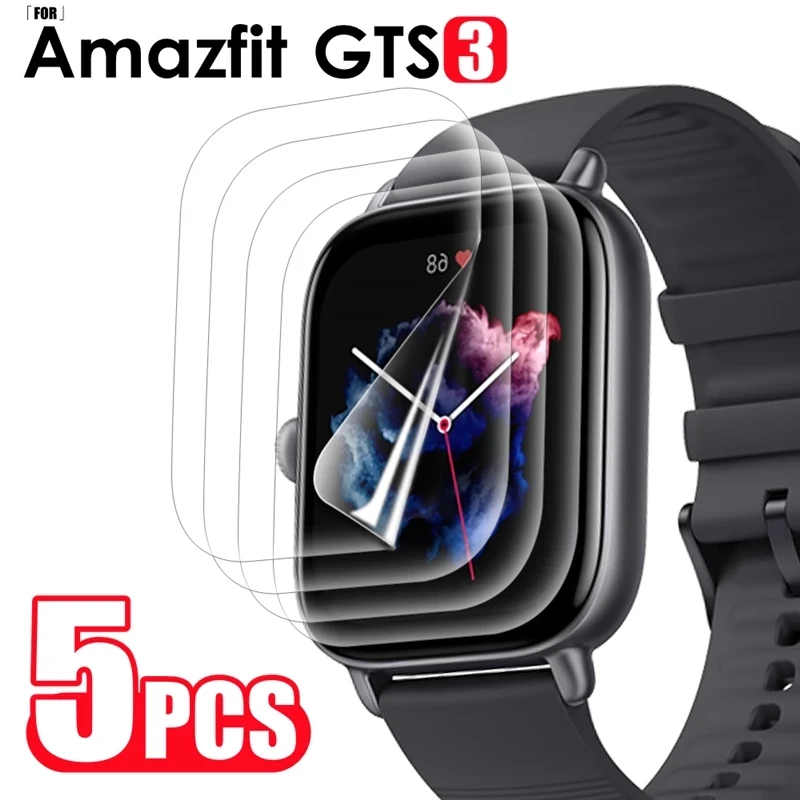 

Soft Hydrogel Film for Amazfit GTS 3 GTS2 Smartwatch Screen Protector for GTS3 Anti-scratch TPU Watch Screen Film Not Glass 2022