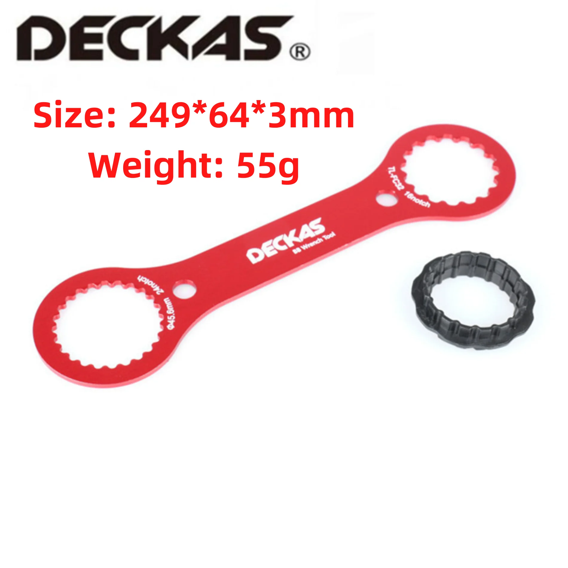 Фото DECKAS Многофункциональный ключ BB DW-018 249*64*3 мм Красный адаптер DUB/TL-FC32 TL-FC25/TL-FC24 BB Инструмент для ремонта нижнего кронштейна №1