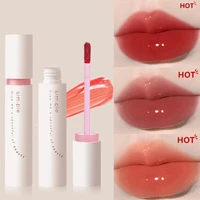 lip gloss cherry pink mirror water lip glaze transparent glass lip oil waterproof liquid lipstick nude brown clear tint makeup