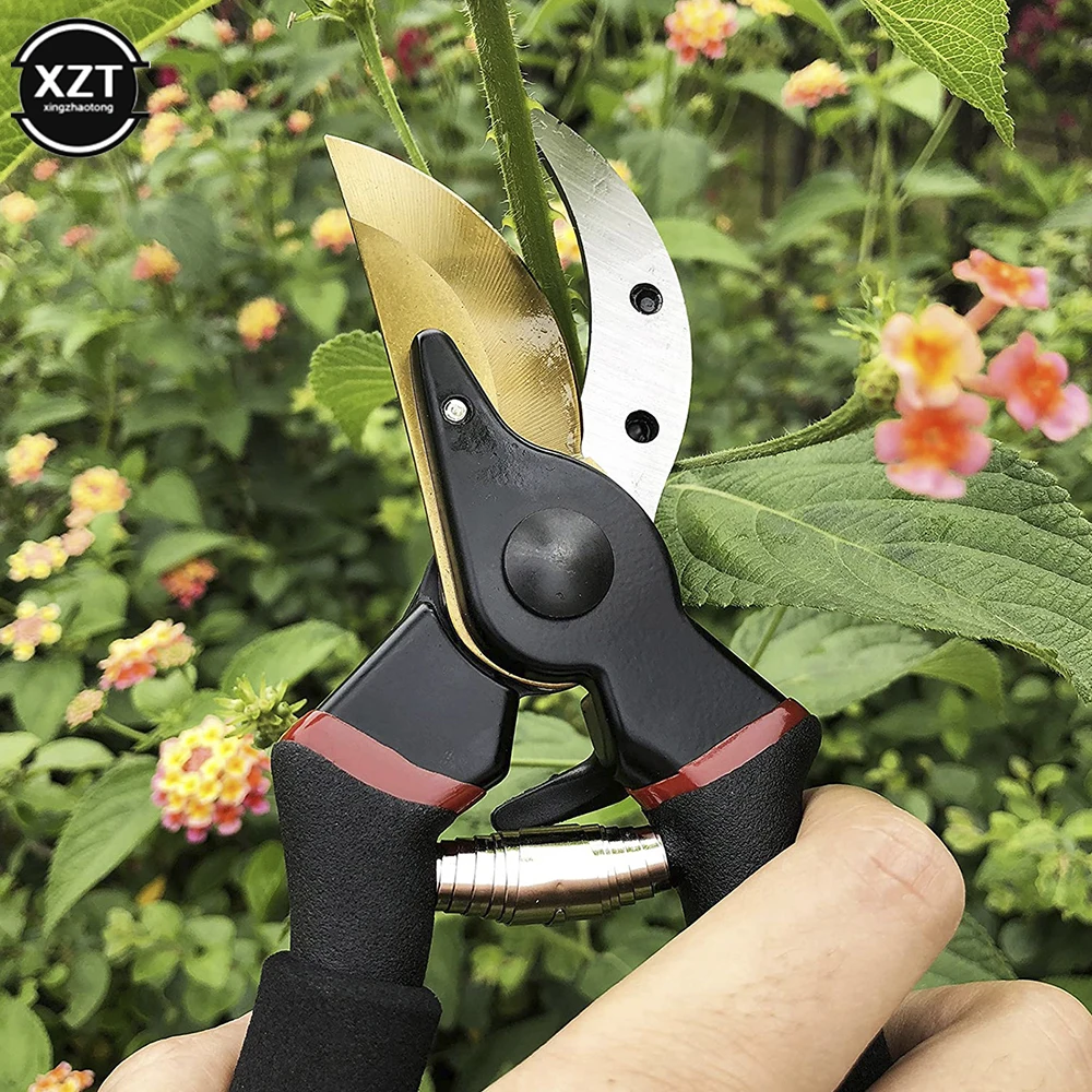 

Thickened Garden Pruner Stainless Steel Scissor Labor-Saving Spring Shear Garden Grafting Tool Strong Pruning Thick Branch Shear