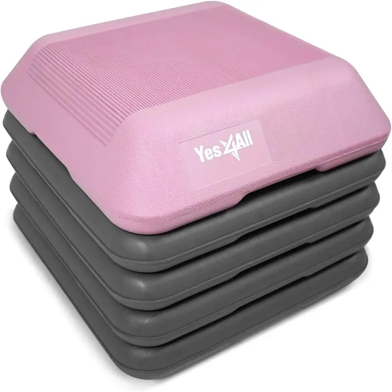 

High Step Aerobic Platform, 16 in x 16 in, for Aerobic Step Exercises (Pink/ Grey) Heart rate sensor Bike heart rate monitor Ped