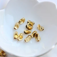 14k copper gold plated color retaining separated beads scattered beads triangular twist waist beads about 5 8mm egg round new