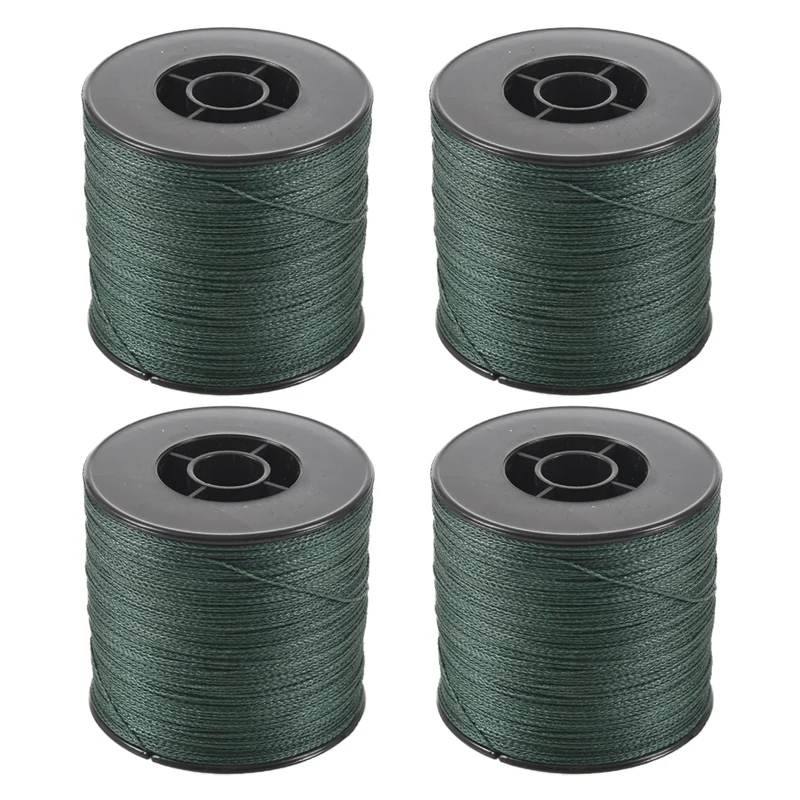 

4Pcs 500M 100LB 0.5Mm Super Strong Braided Fishing Line PE 4 Strands Color:Dark Green