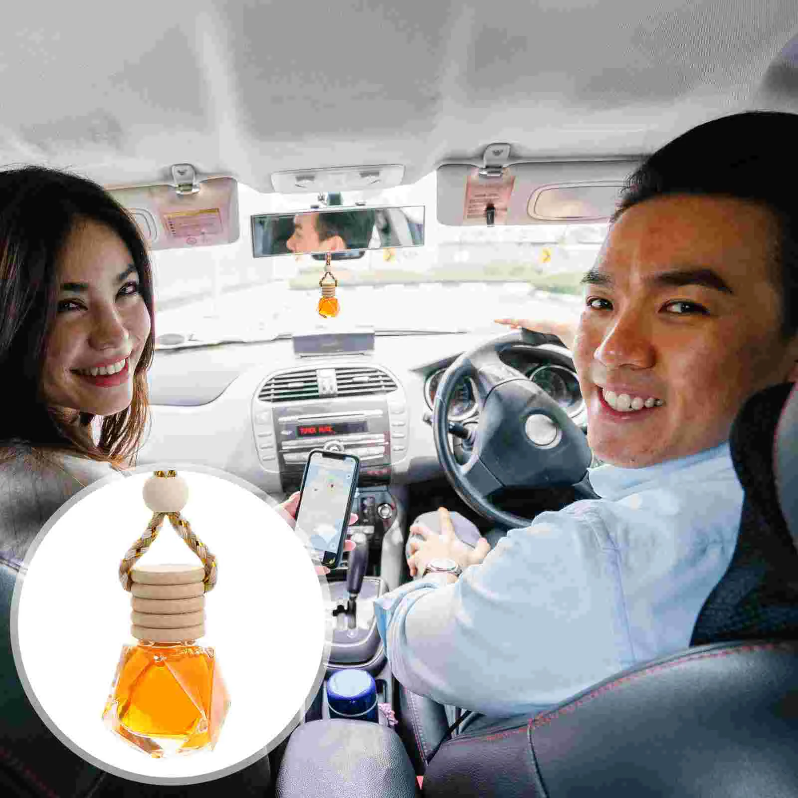 

6pcs Hanging Fragrance Diffuser for Car Fragrance Diffuser Bottle Car Perfume Pendant Scent Diffuser