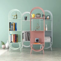 creative wrought iron bookcases shelf floor ins childrens simple book cabinet students multilayer storage rack living room home