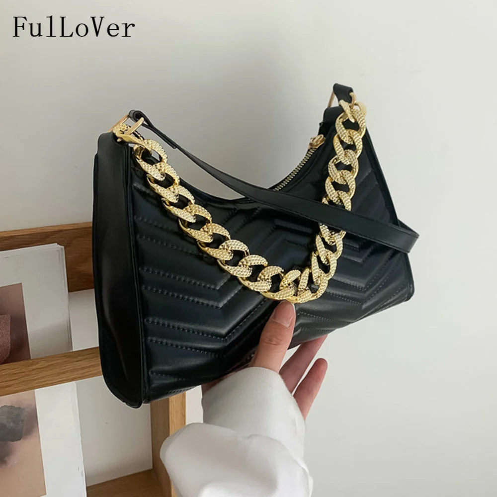 

Сумки для женщин, новинка 2023, женские сумки на плечо, квадратные сумки с подплечниками и цепочкой, высококачественные Повседневные Сумки из искусственной кожи в полоску