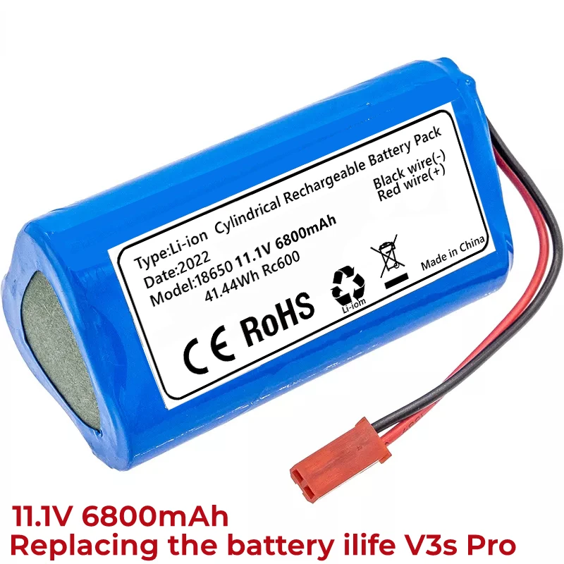 

11.1V 2800mAh/4800mAh/6800mAh Battery for Ecovacs Ilife V1 V3 X3 V3 V5 X5 V5S CW310 CEN250 Robot Vacuum Cleaner Battery