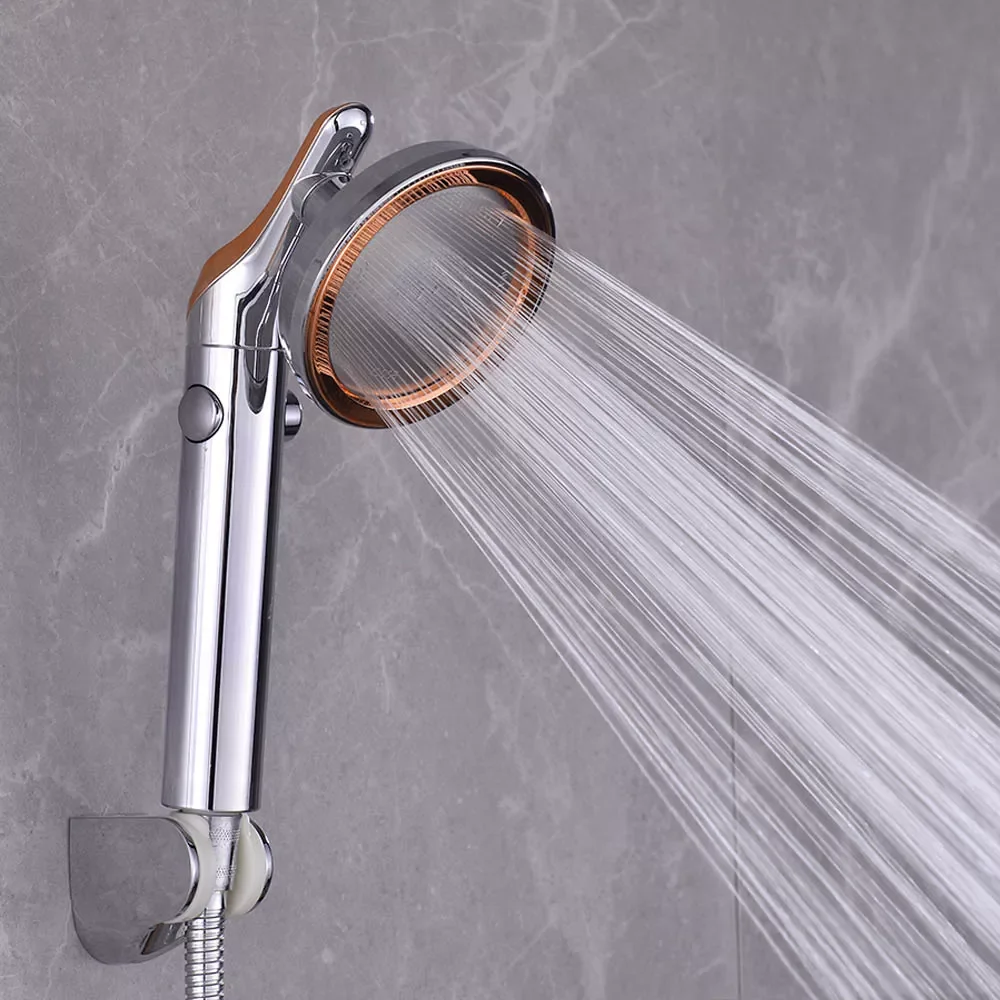 

Rainfall Large Bath Shower Head With Button Portable High Pressure Waterfall For Bathroom Accessories
