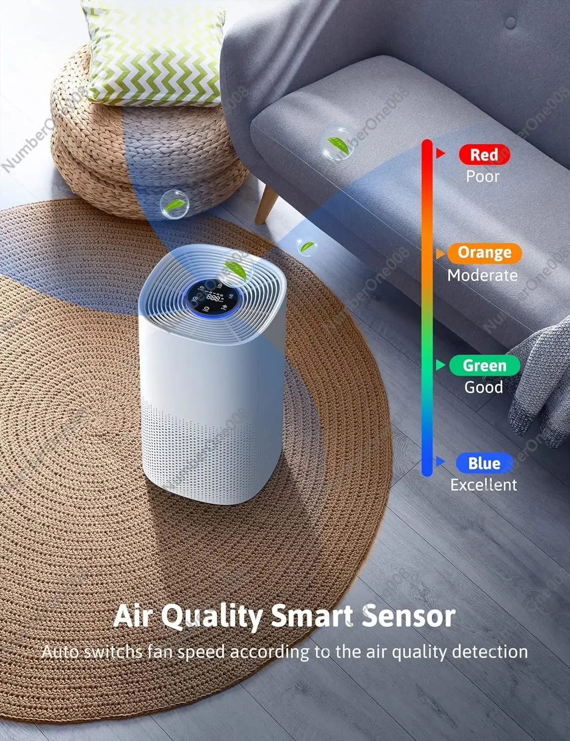 Очиститель воздуха HEPA Smart с функцией распознавания AP005 обеспечивает фильтрующий