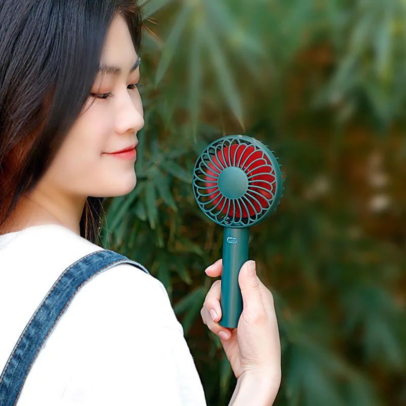 

Mini Portable Fan Handheld USB Charging Fan Cooling Electric Fan 3 Speed Adjustment Powerful Dual Motor Outdoor Travel