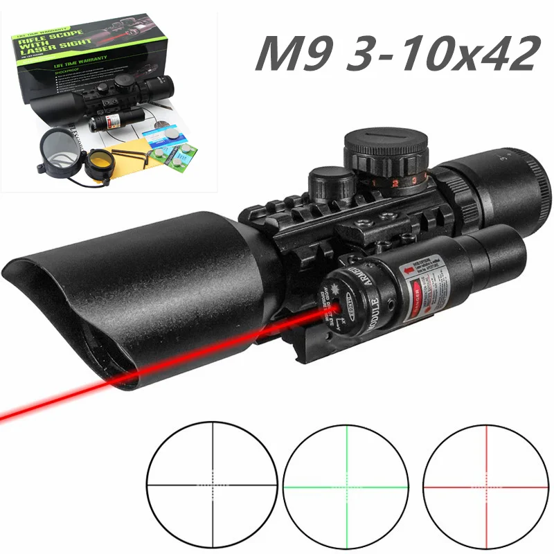 

3-10x42 Holographic Sight Hunting Scope Outdoor Reticle Sight Optics Sniper Deer Tactical Scopes M9 Model Riflescope