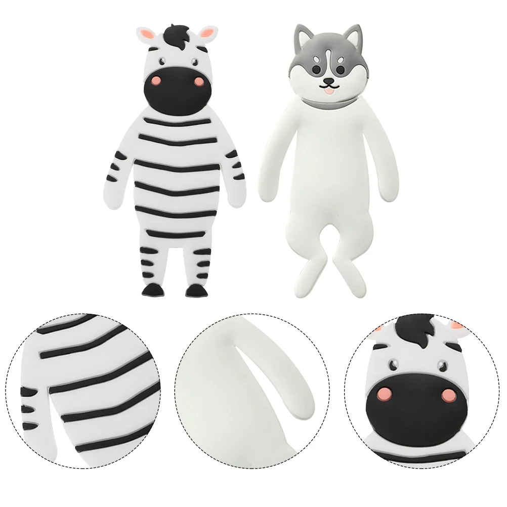 

2Pcs Lovely Animal Wall Hooks Self-adhesive Wall Hook Decorative Wall Hooks