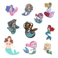 sexy mermaid patch sticker iron on clothes diy girl heat transfer applique embroidered application cloth fabric sequin patches