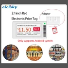 Электронный Ценник Gicisky epaper, 2,1 дюйма, 1 комплект, Bluetooth версия Eink с кронштейном, фоновая Замена для торгового центра, простота в эксплуатации