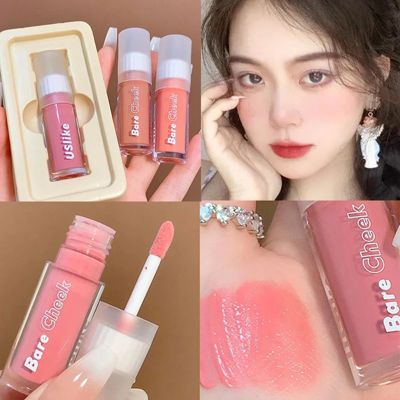 

Face Liquid Blush Monochrome Liquid Blusher Moisturize Skin Natural Pink Rouge Long Lasting Easy To Color Face Beauty Cosmetics