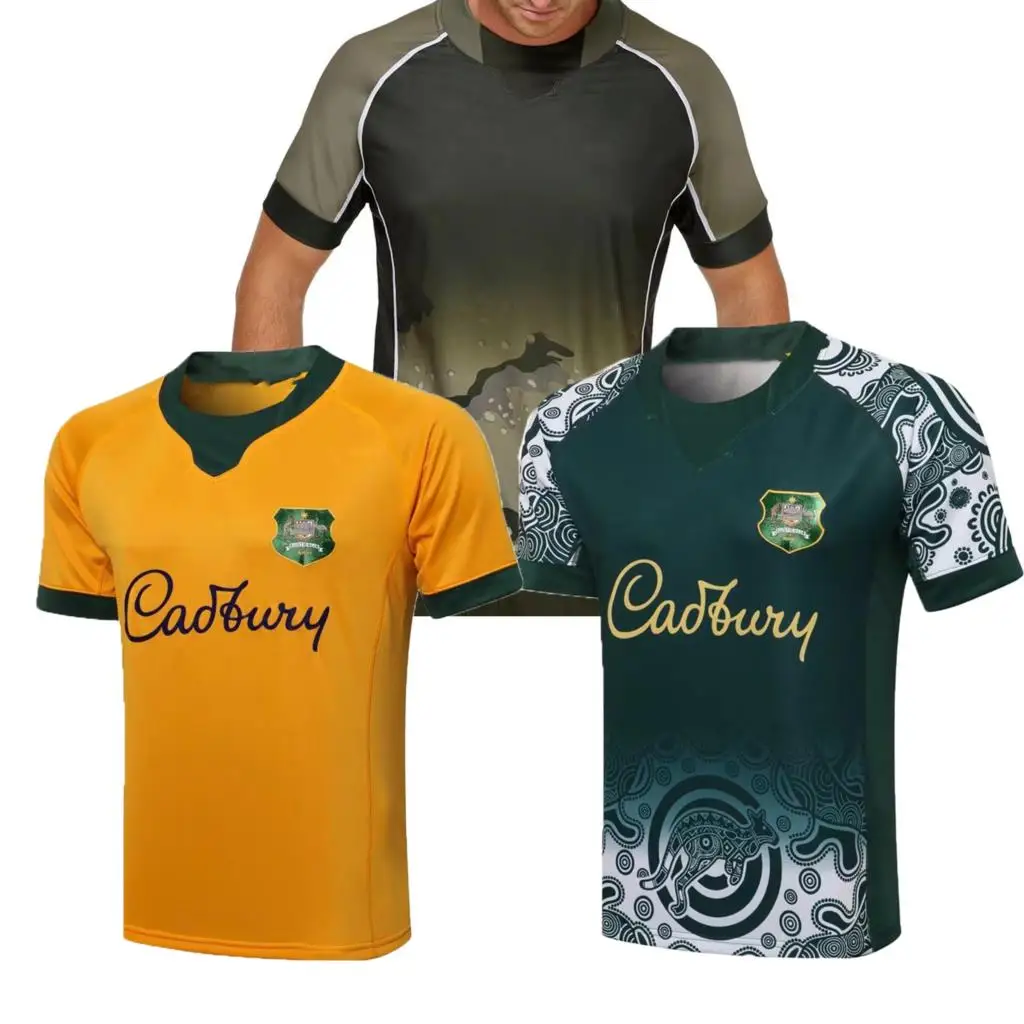 

Australia 2021/22 Home/Away/Training Replica Shirt Rugby Jersey Sport Shirt S-5XL