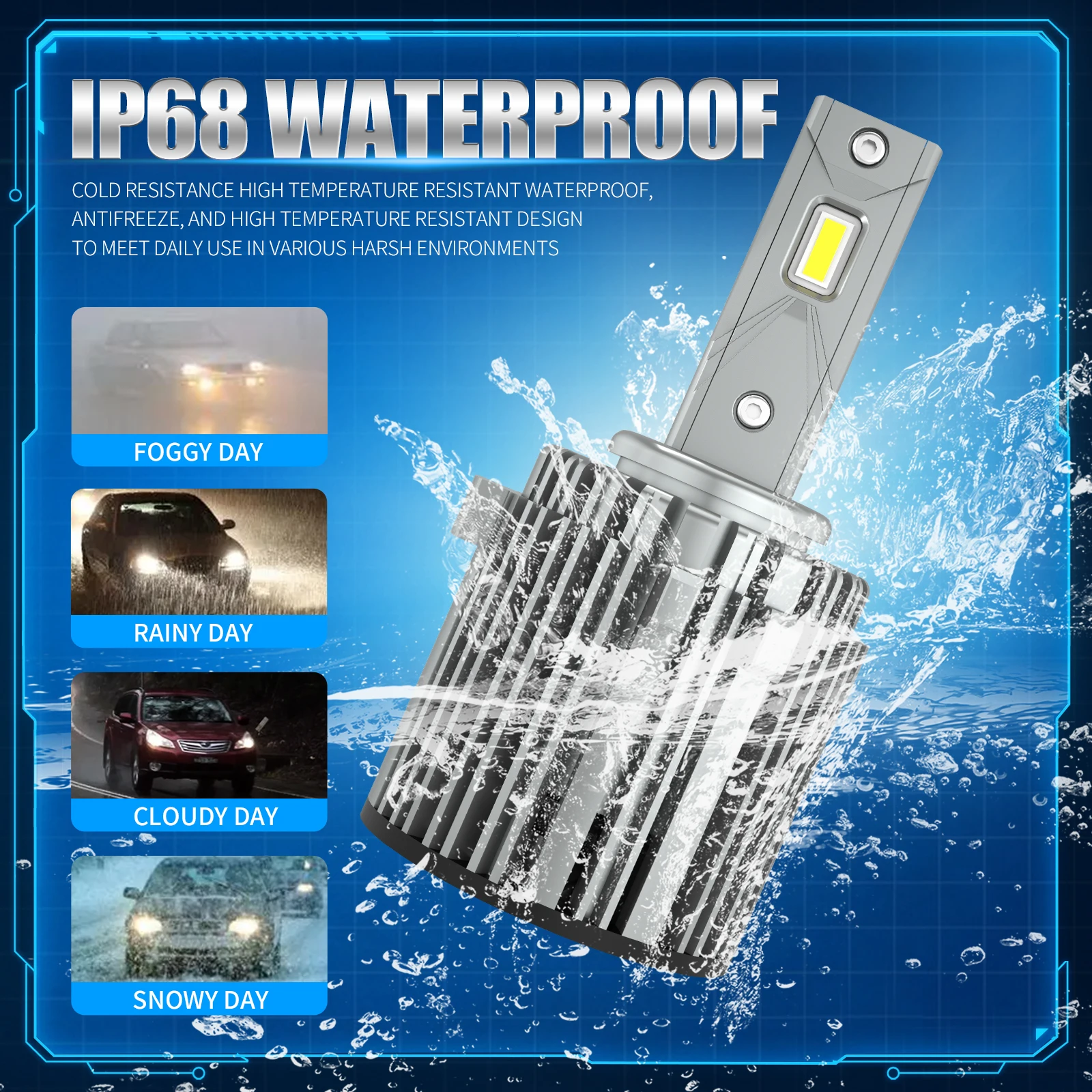 Фары светодиодные AILEO Canbus 2 шт. 6000 лм К 12 В |