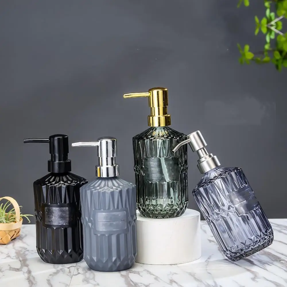

Glass Lotion Bottle Manual Press Soap Dispenser Refillable Shower Gel Shampoo Container Nordic Style Bathroom Accessorie Kitchen