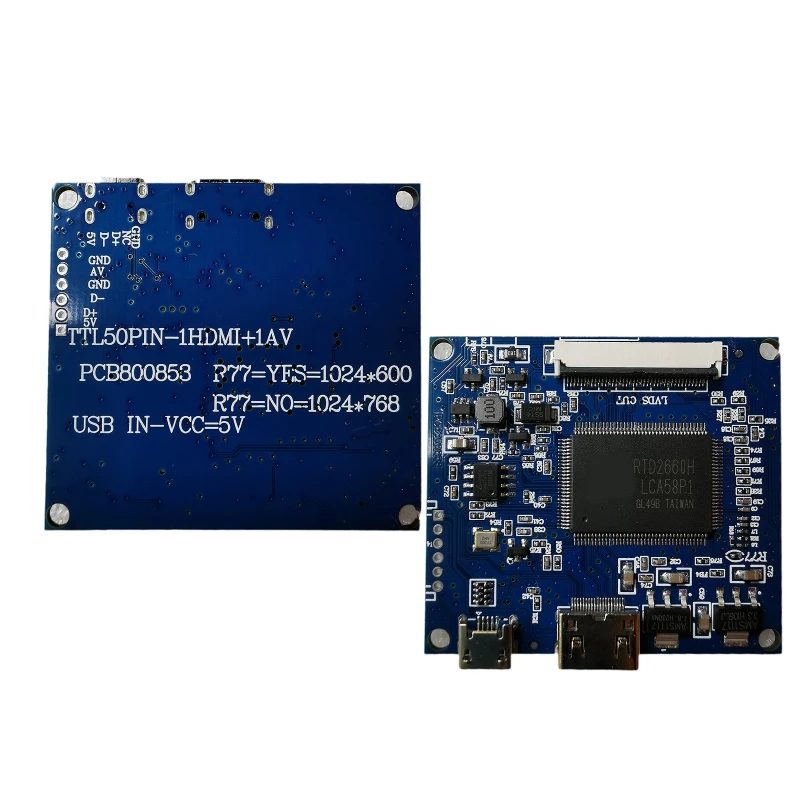 

50-pin EDP LCD Controller Driver Board HDMi-compatible Work For TTL 50Pin Screen Resolution 7300101463 1024x600