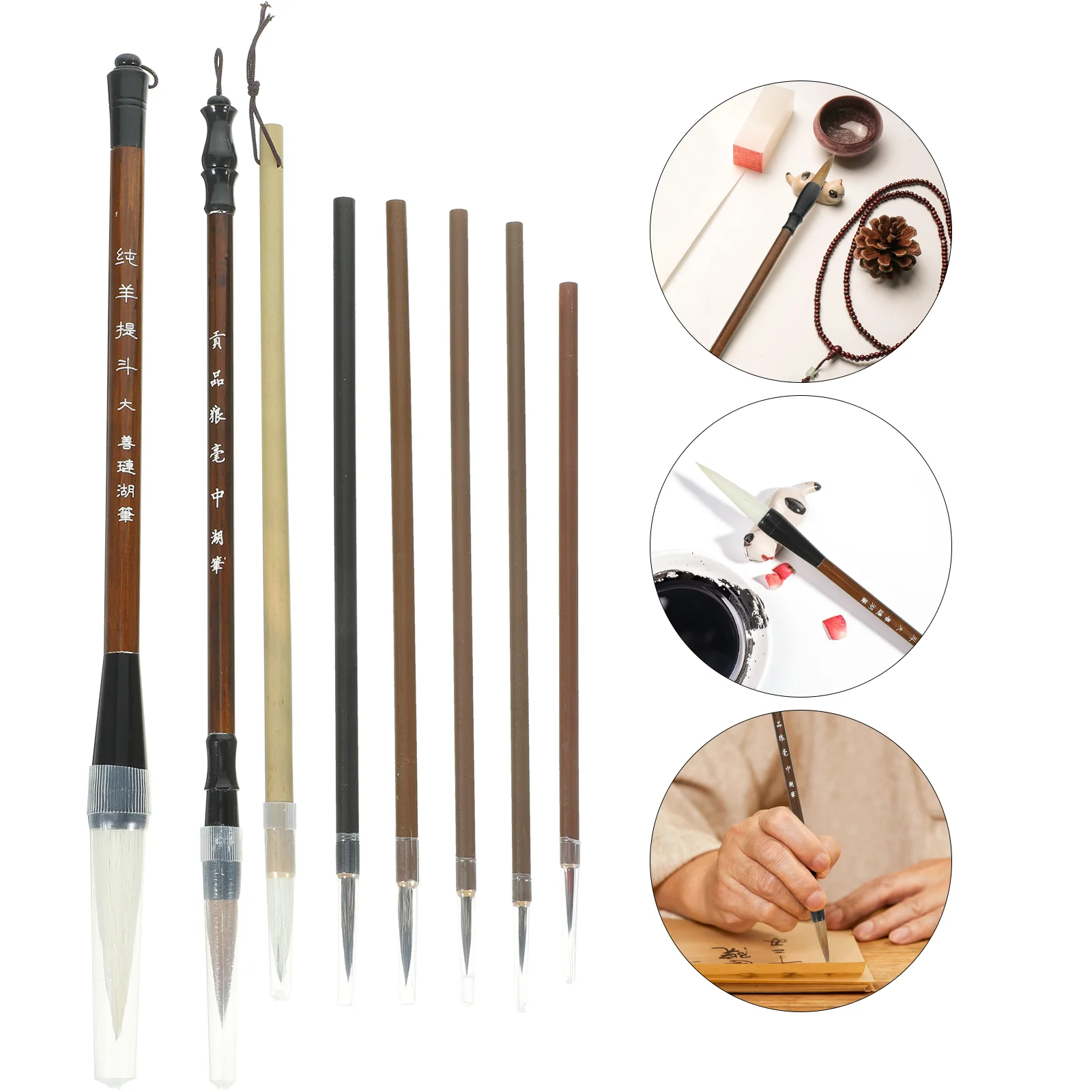 

1 Set Painting Drawing Brushes Chinese Brushes Traditional Calligraphy Brushes